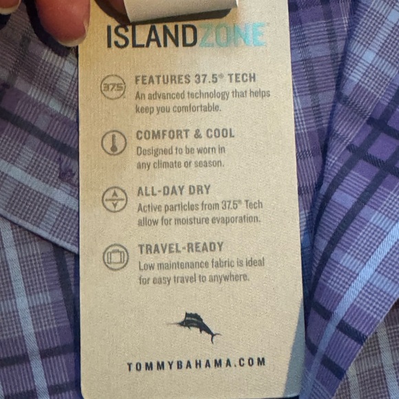 NWT Tommy Bahama "The Newport Coast" Sands Check in Purple Plaid Shirt XXL - Picture 5 of 8